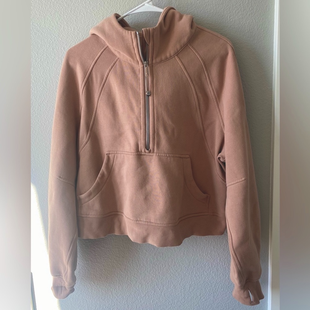 Rose gold/nude Lululemon Scuba quarter zip